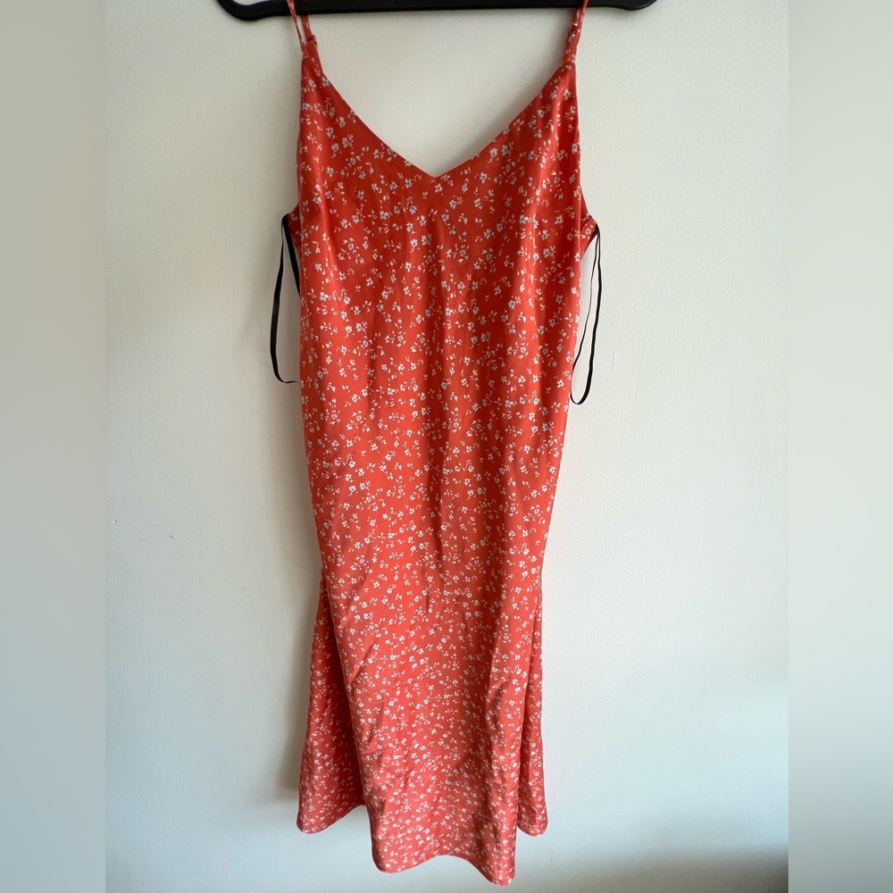 Satin slip midi dress